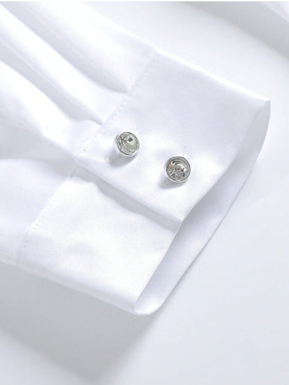 White Blouse For Women, 2025 New Arrival, Casual Elegant Stylish Long Sleeve Shirt, Spring Autumn