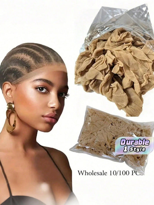 Wholesale 10-100pcs Ultra Thin Sheer Wig Caps- Hd Stocking Cap With Stretchy Nylon Mesh For Weave, Breathable, Invisible, And Comfortable Hair Net- Perfect For Hair Extensions And Wigs