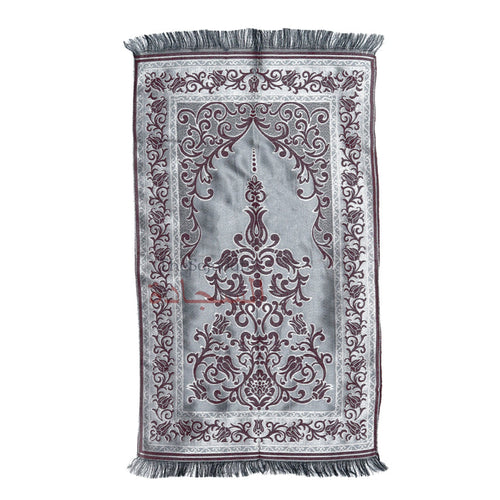 Wine Red Thin Prayer Rug 47x25-inch - Perfect For Travel, Folds Small