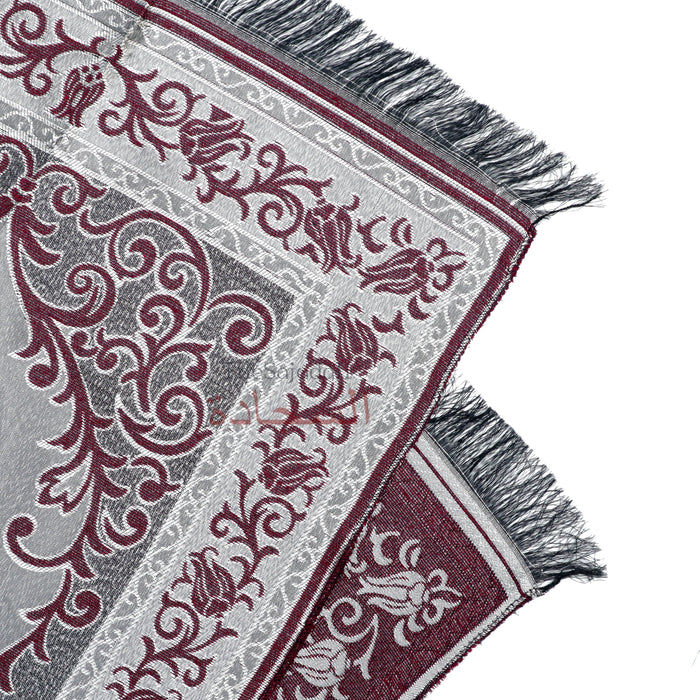 Wine Red Thin Prayer Rug 47x25-inch - Perfect For Travel, Folds Small