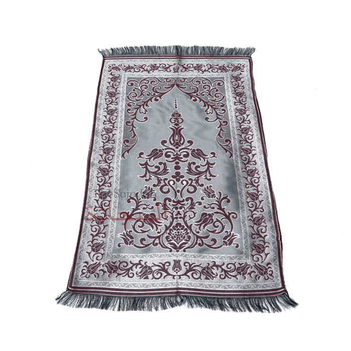 Wine Red Thin Prayer Rug 47x25-inch - Perfect For Travel, Folds Small