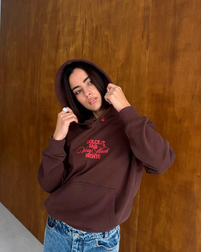 Winning Horse Hoodie Brown
