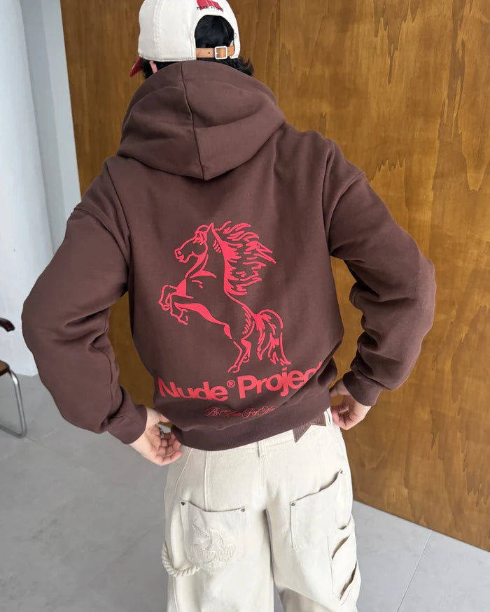 Winning Horse Hoodie Brown
