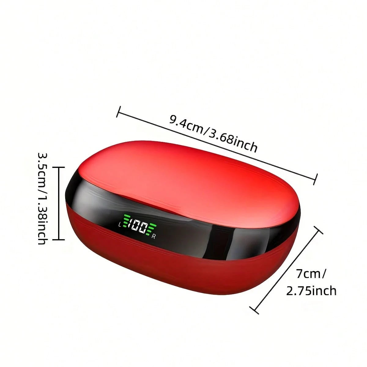 Wireless Earbud, Bluetooth 5.4 Headphones Pure Bass Sound With Earhooks,Ear Headphones With Dual-LED Display, Earphones Built-In Microphone For Running Sports
