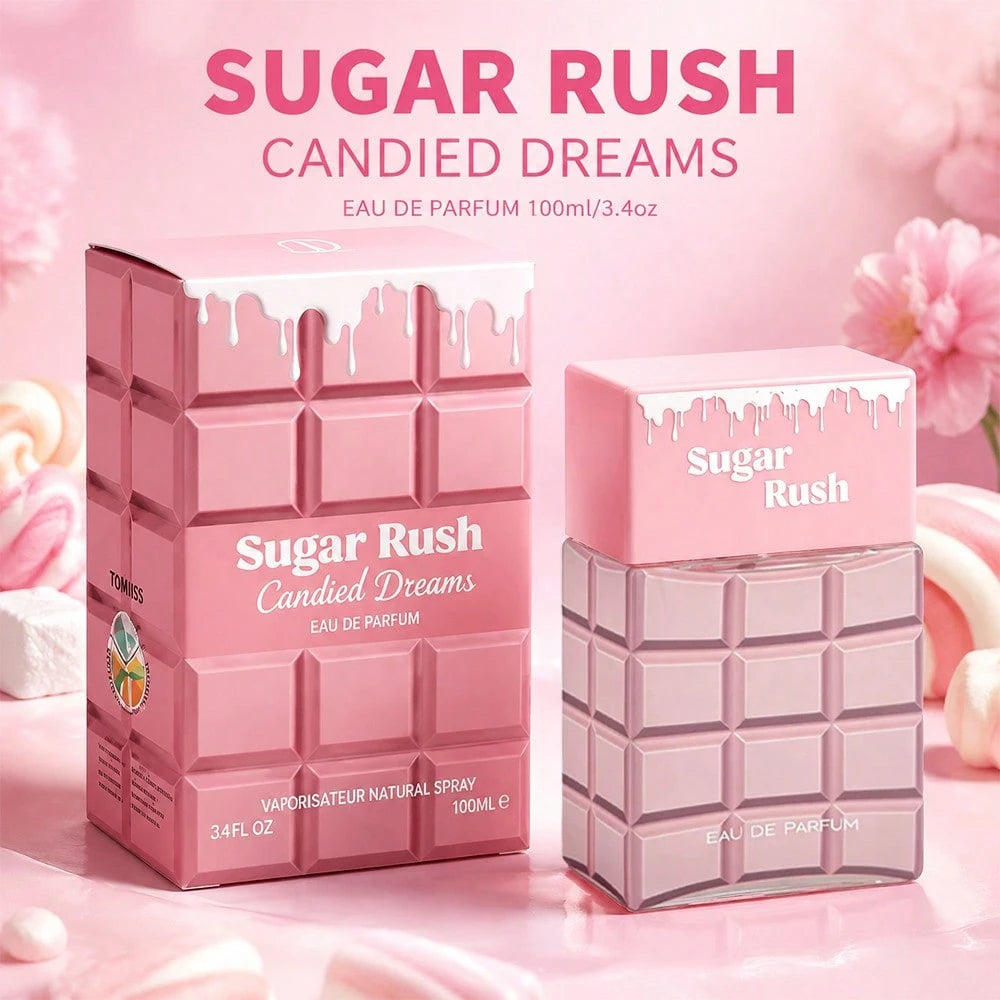 Wish 3.4 Fl Oz Women's Perfume – Marshmallow & Chocolate Candied Ginger–Vanilla Coconut Milk Jasmine Musk Whipped Cream Sugar–Designer Inspired Creamy Gourmand Scent–Long Lasting For Party, Date Night