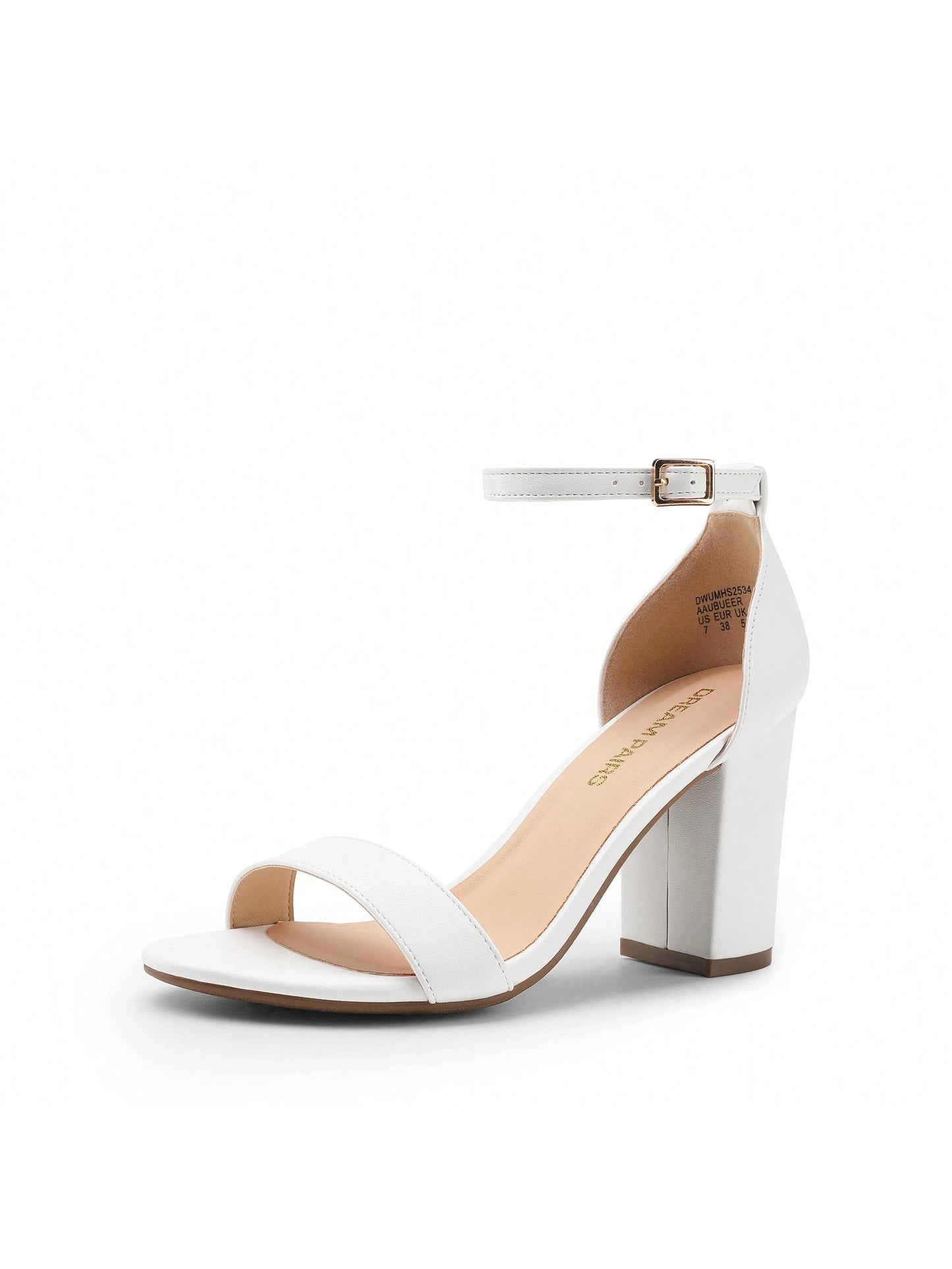 Women Ankle Strap Chunky Heeled Pump Sandals Comfortable Open Toe Classic Heeled Sandals For Party, Wedding, Prom, Valentine's Day