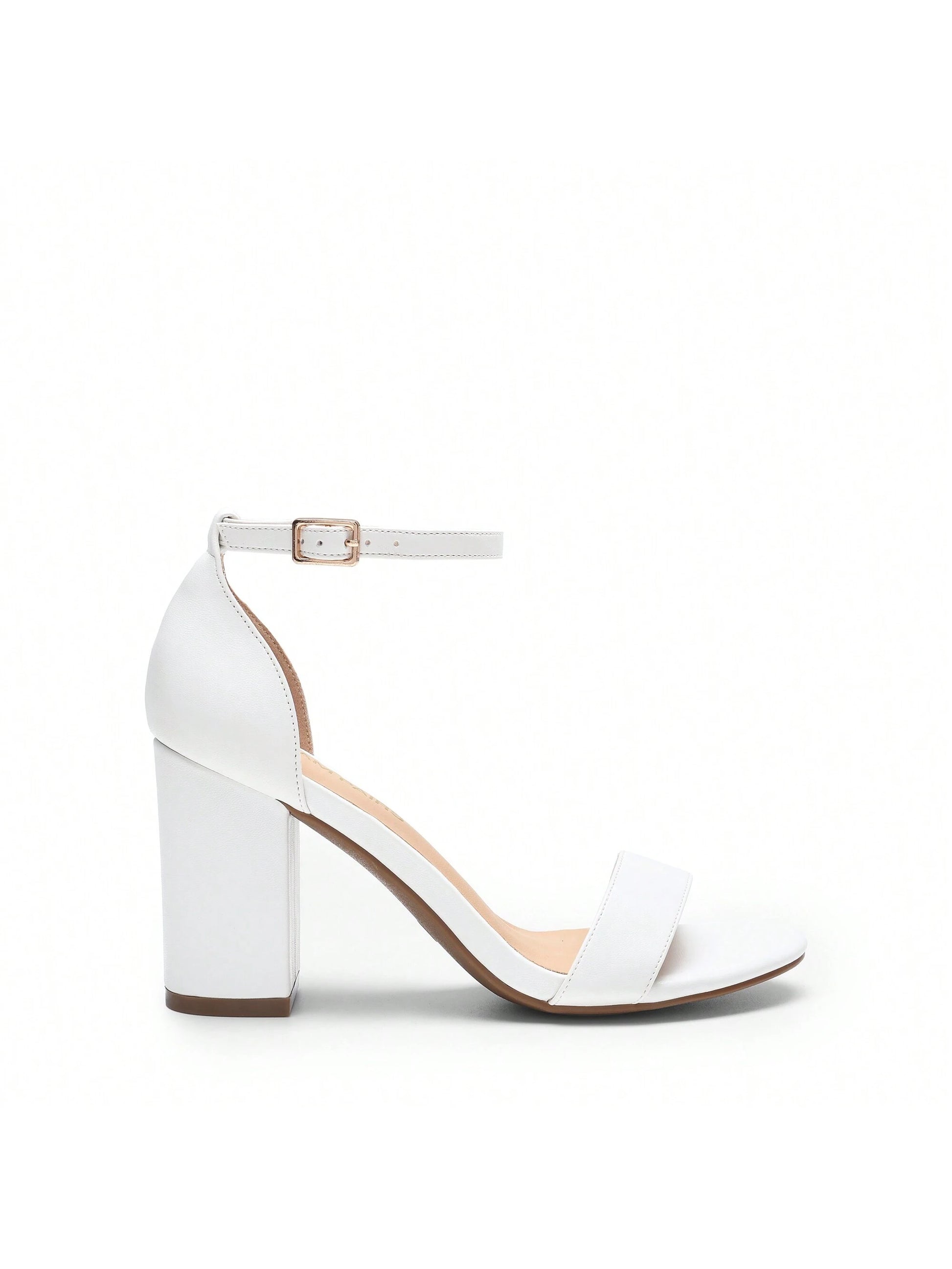 Women Ankle Strap Chunky Heeled Pump Sandals Comfortable Open Toe Classic Heeled Sandals For Party, Wedding, Prom, Valentine's Day