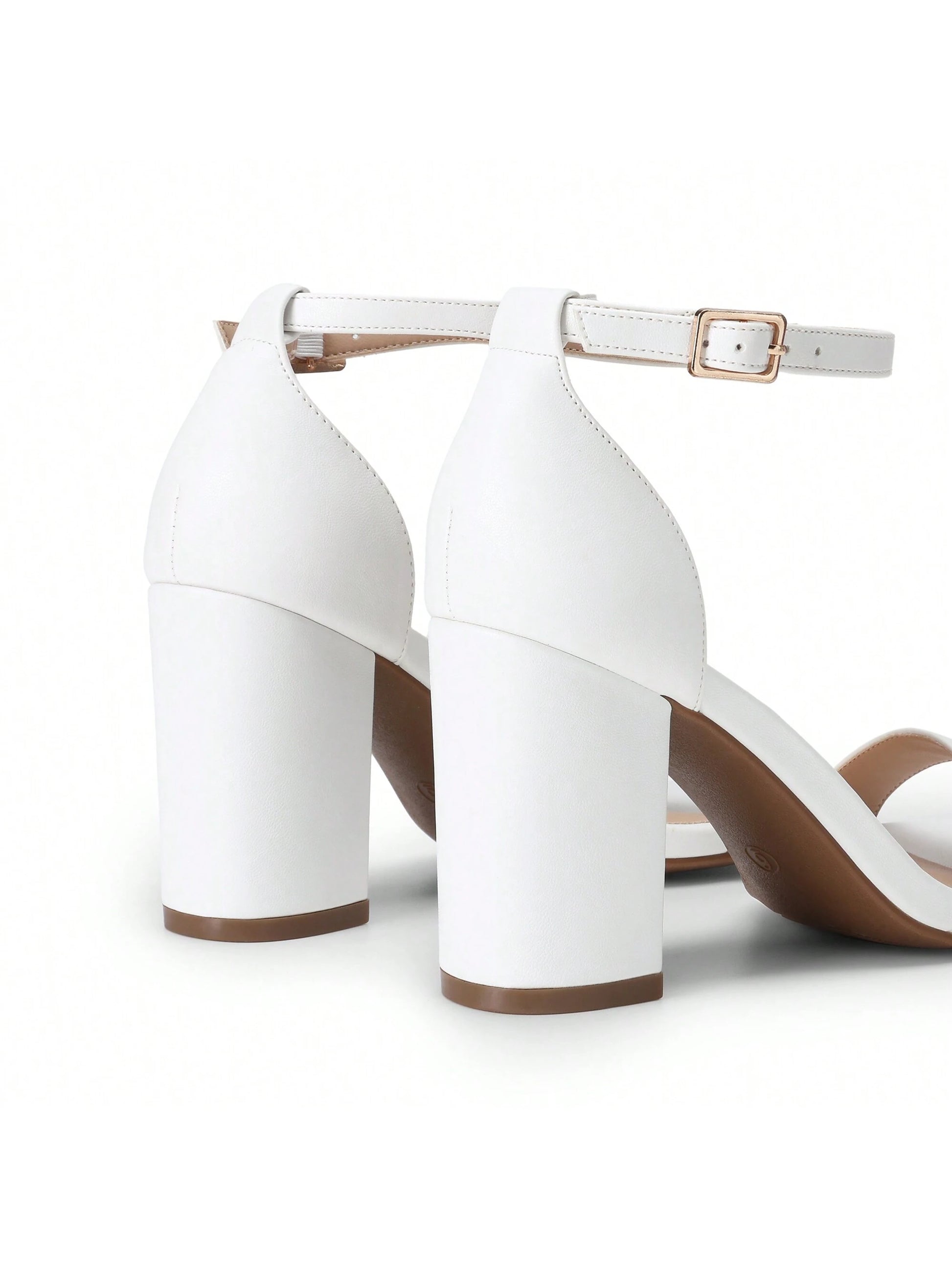 Women Ankle Strap Chunky Heeled Pump Sandals Comfortable Open Toe Classic Heeled Sandals For Party, Wedding, Prom, Valentine's Day