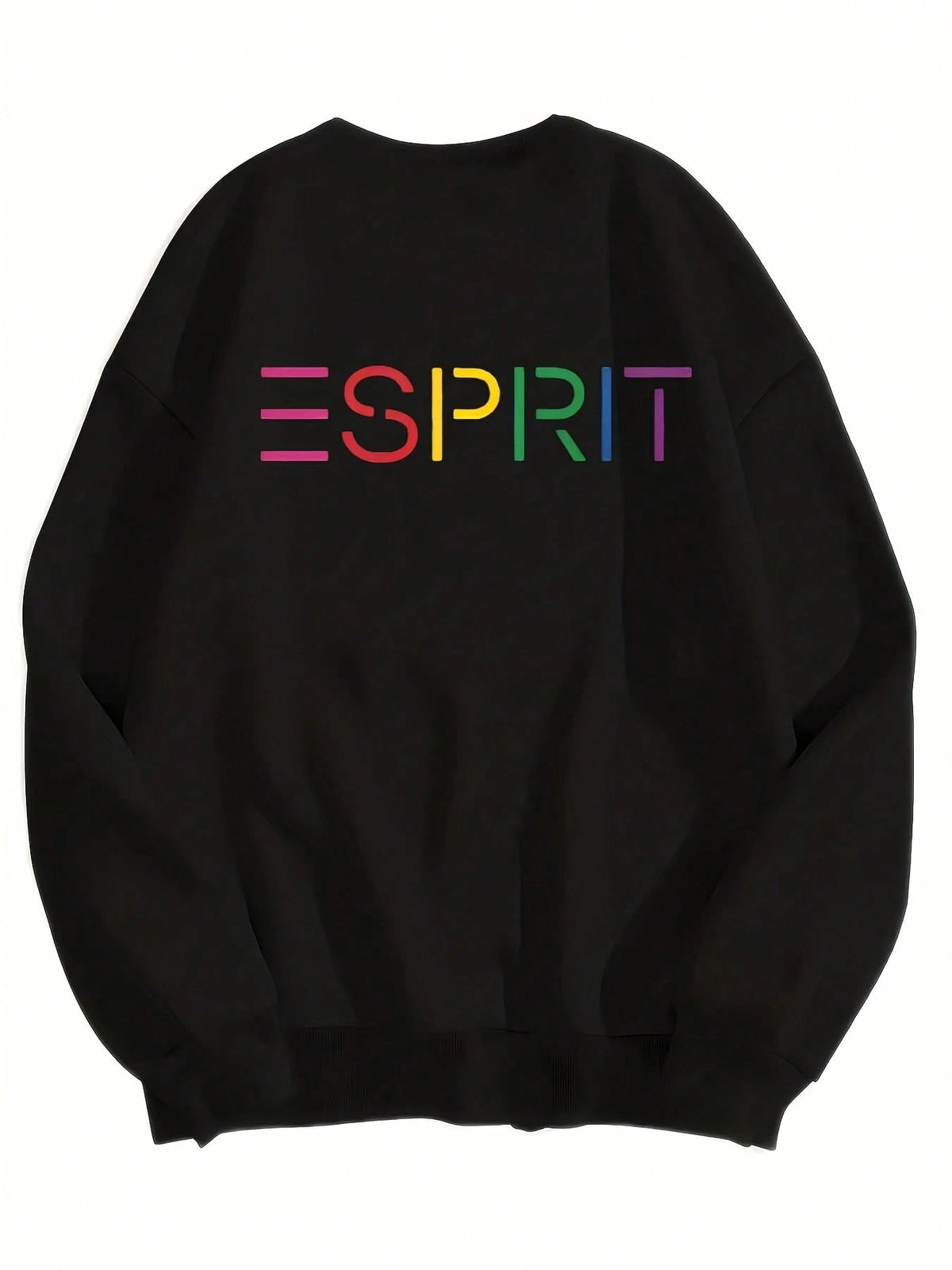 Women Hoodie Rainbow Esprit Logo Print Casual Sweatshirt Fashion Design Comfortable Loose Fit Elastic Cotton Blend Fabric With Soft Stretchy Material Everyday Wear Street Style Perfect Gift For Her