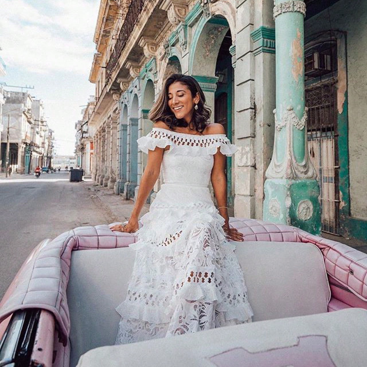 Women Off Shoulder Ruffle Tiered Maxi Dress, Eyelet Cutout Flowy Swing Gown, Western Holiday Ropa De Verano Outfit