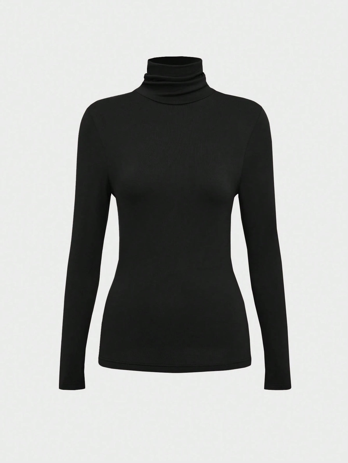 Women's Basic Minimalist Vintage Coin Pattern Elegant Casual Turtleneck Long Sleeve Knit Pullover Top, Autumn Black Spring
