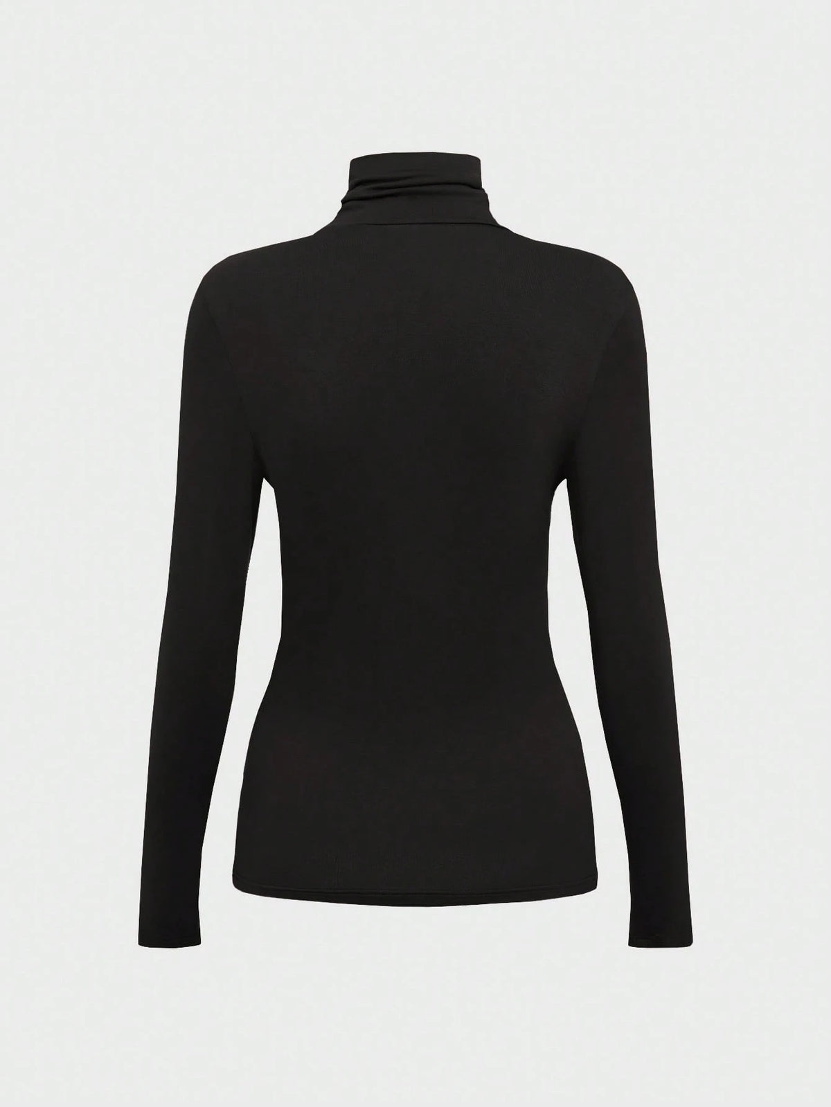 Women's Basic Minimalist Vintage Coin Pattern Elegant Casual Turtleneck Long Sleeve Knit Pullover Top, Autumn Black Spring
