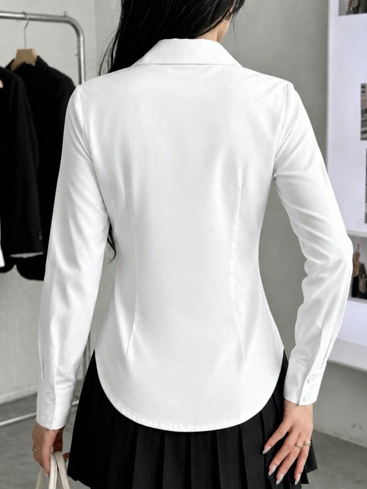 Women's Button-Up Long Sleeve Slim Fit Collar Work Shirt Business Casual Office Blouse Yellow
