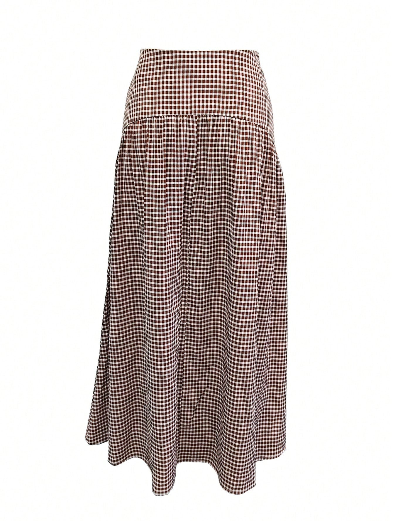 Women's Casual Countryside Vacation Style Printed Umbrella Hem Skirt Spring
