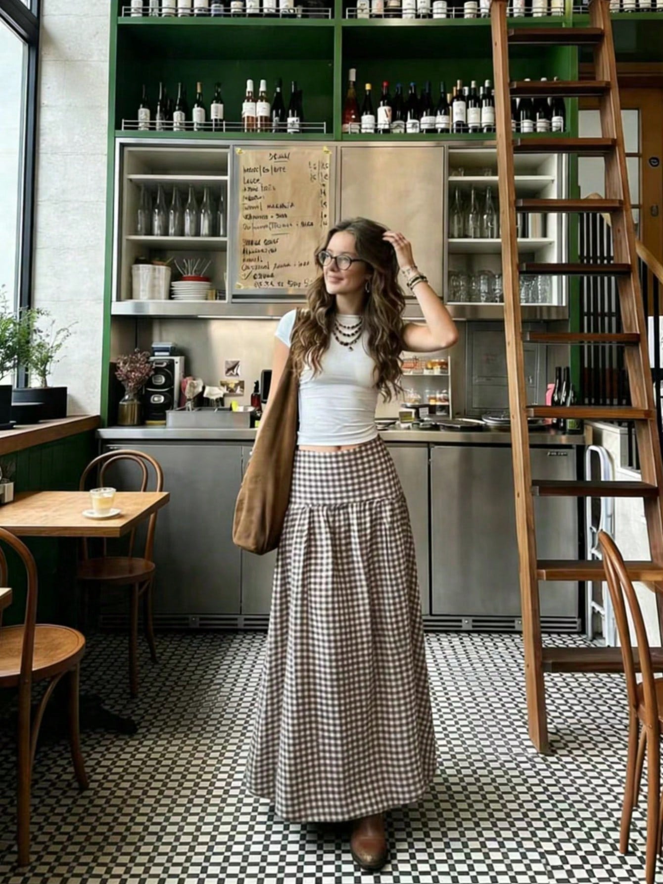 Women's Casual Countryside Vacation Style Printed Umbrella Hem Skirt Spring
