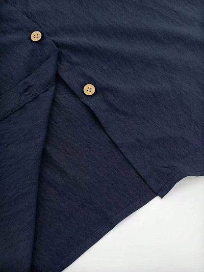 Women's Casual Ivory Woven Shirt Dress, Collared Short Sleeve Front Button Design, Asymmetric Hemline, Knee Length Elegant Summer, Quiet Luxury, Work To Weekend