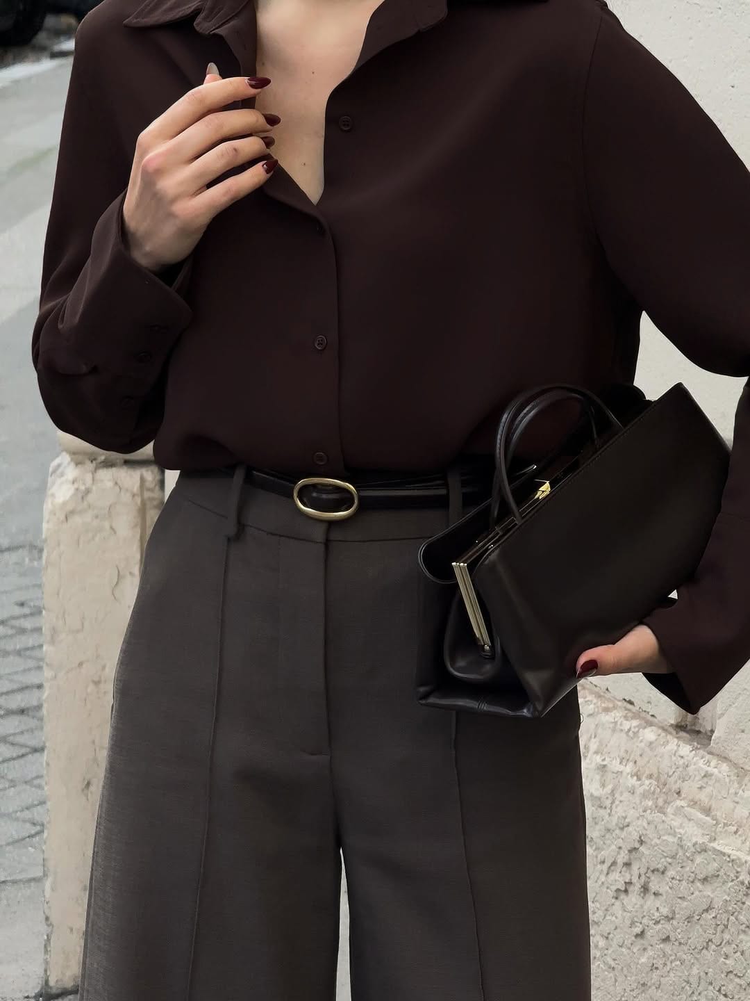 Women's Casual Loose Elegant Polo Collar Long Sleeve Shirt, Minimalist Style, Suitable For All Seasons, Perfect For Commuting, Office And Home Wear