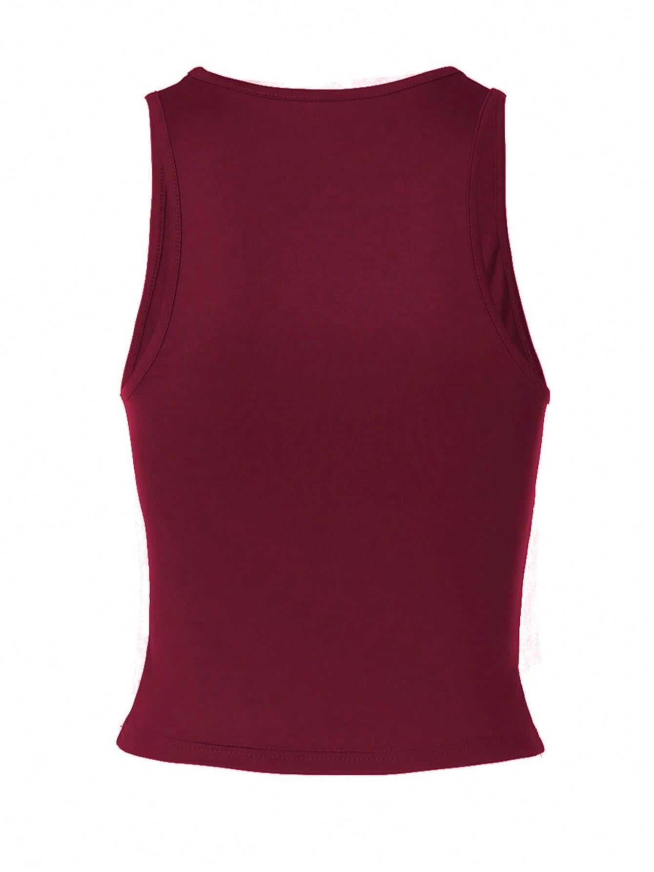 Women's Casual Solid Color Fitted Crop Top, Sexy Spaghetti Strap Midriff-Baring Streetwear For Daily Wear And Vacation Summer