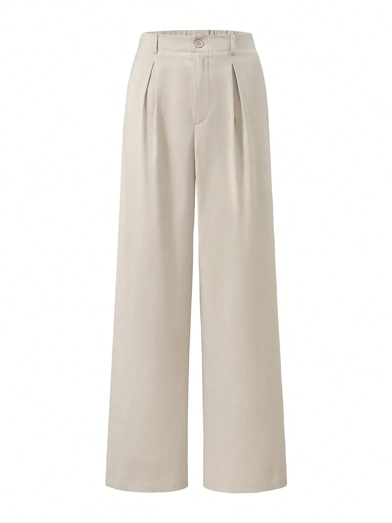 Women's Casual Wide Leg Pants, Loose Fashion Solid Color Unique Belt Design, Suitable For Office And Daily Wear Spring, Office Siren