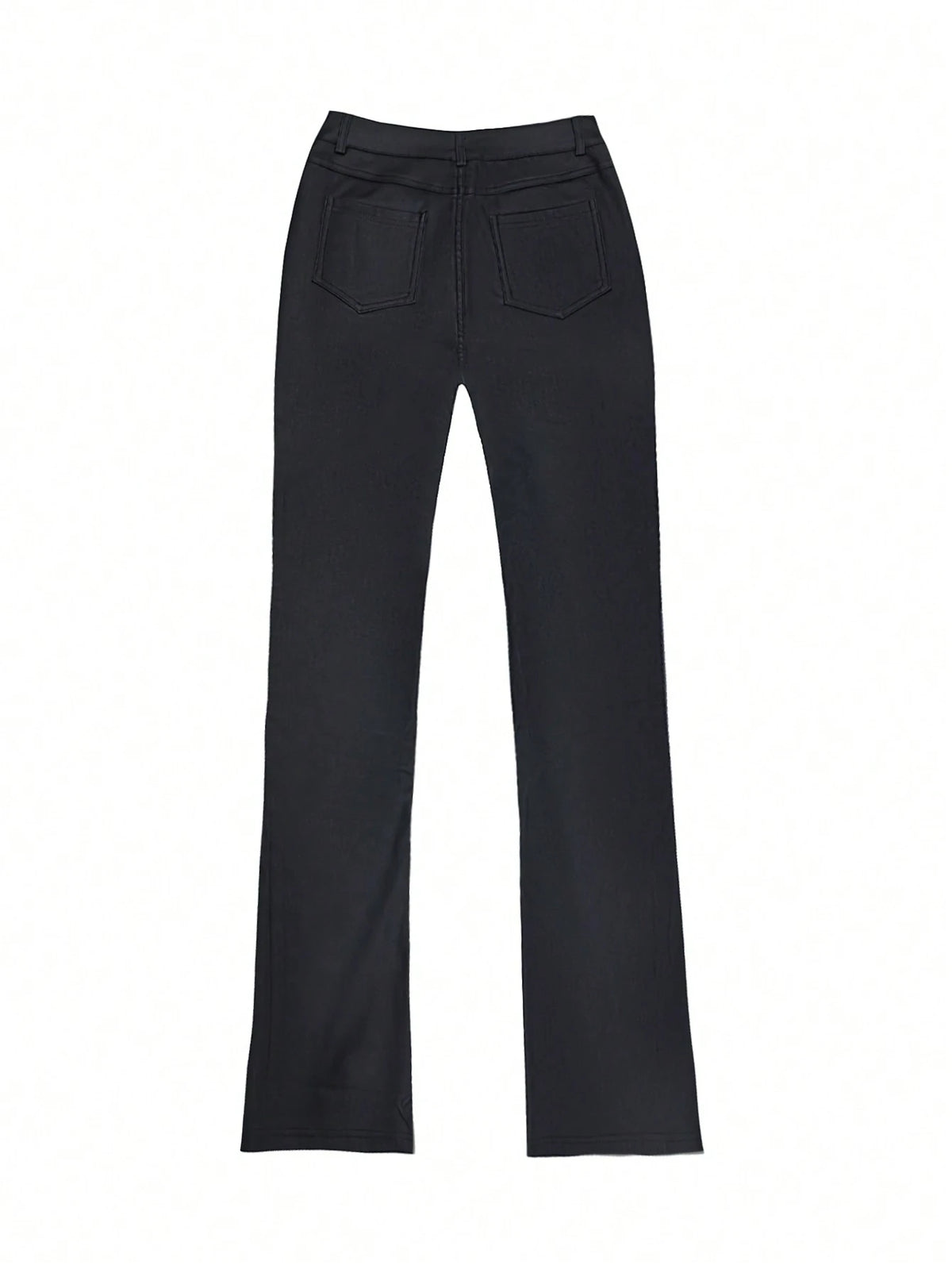Women's Coated Faux Leather Flare Pants, Slim Fit High Waisted Bootcut Trousers, Fashionable For Party, Commute, Holiday, Music Festival, Casual Straight Leg Pants, Spring/Summer Clothing, Best Seller
