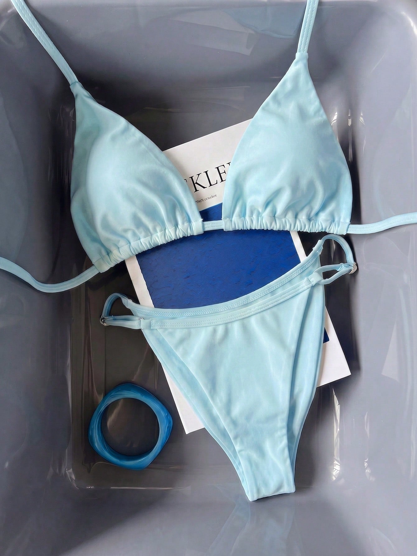 Women's Elegant Halter Neck Swimsuit Set, Suitable For Spring/Summer Beach Vacation, Seaside Activities And Holiday Wear