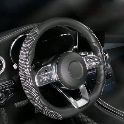 Women's Fashion Gift Car Interior Decor Premium Rhinestone Sparkling Durable ABS Material 2pcs/3pcs Clip-On Car Steering Wheel Accessories Women's Car Accessories Women's Car Parts Suitable For Coroll