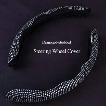 Women's Fashion Gift Car Interior Decor Premium Rhinestone Sparkling Durable ABS Material 2pcs/3pcs Clip-On Car Steering Wheel Accessories Women's Car Accessories Women's Car Parts Suitable For Coroll