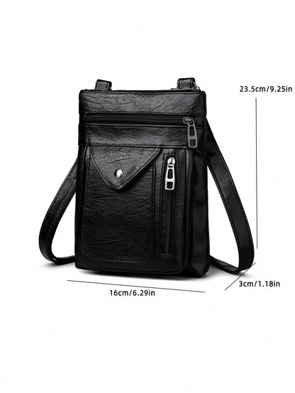 Women's Fashion Mini Shoulder Bag, Rivet Decor Crossbody Bag For Shopping And Traveling, Phone And Coin Purse