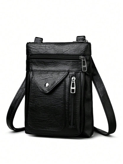Women's Fashion Mini Shoulder Bag, Rivet Decor Crossbody Bag For Shopping And Traveling, Phone And Coin Purse
