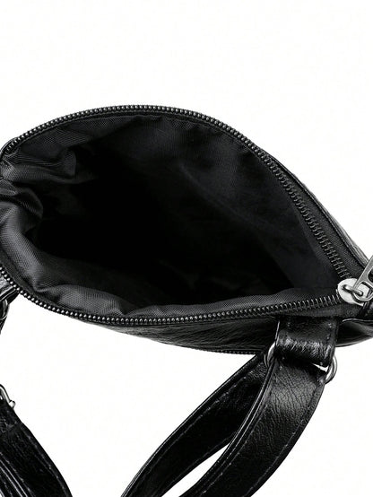 Women's Fashion Mini Shoulder Bag, Rivet Decor Crossbody Bag For Shopping And Traveling, Phone And Coin Purse
