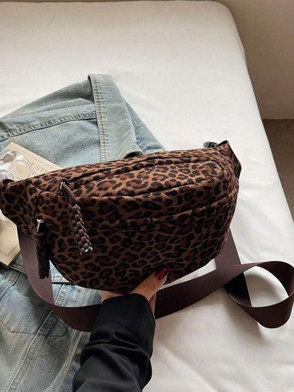 Women's Fashion Oblique Shoulder Chest Bag & Waist Bag Casual Handbag
