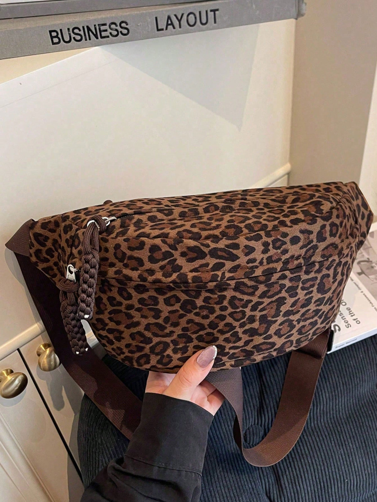 Women's Fashion Oblique Shoulder Chest Bag & Waist Bag Casual Handbag