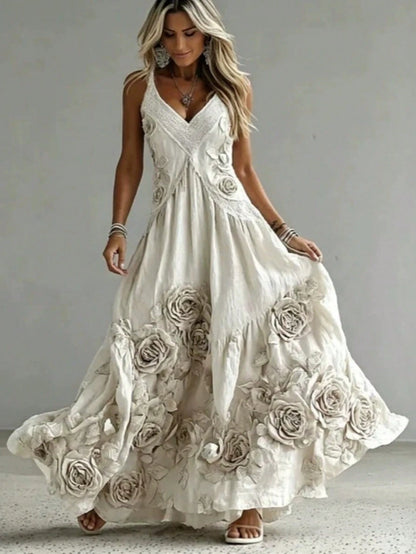 Women's Printing Sleeveless Summer Vacation Long Dress Elegant Wedding Guest Dress Formal Party Prom Dress