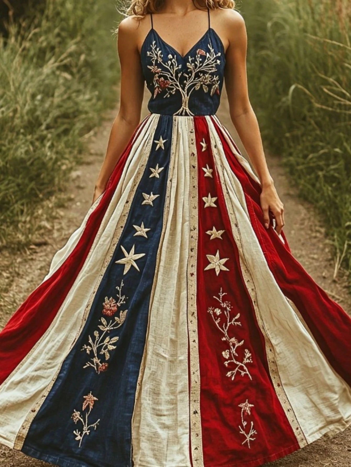 Women's Printing Sleeveless Summer Vacation Long Dress Elegant Wedding Guest Dress Formal Party Prom Dress