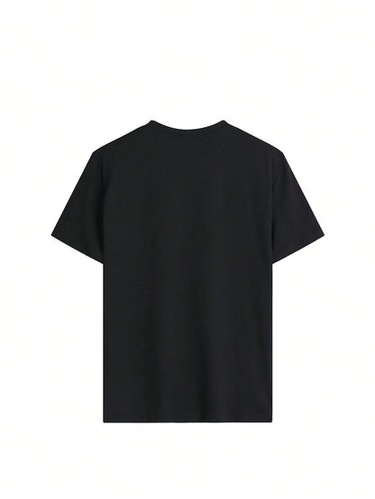 Women's Round Neck Short Sleeve Regular Fit T-Shirt, Loose Style, Fashion Versatile Casual Summer New Top