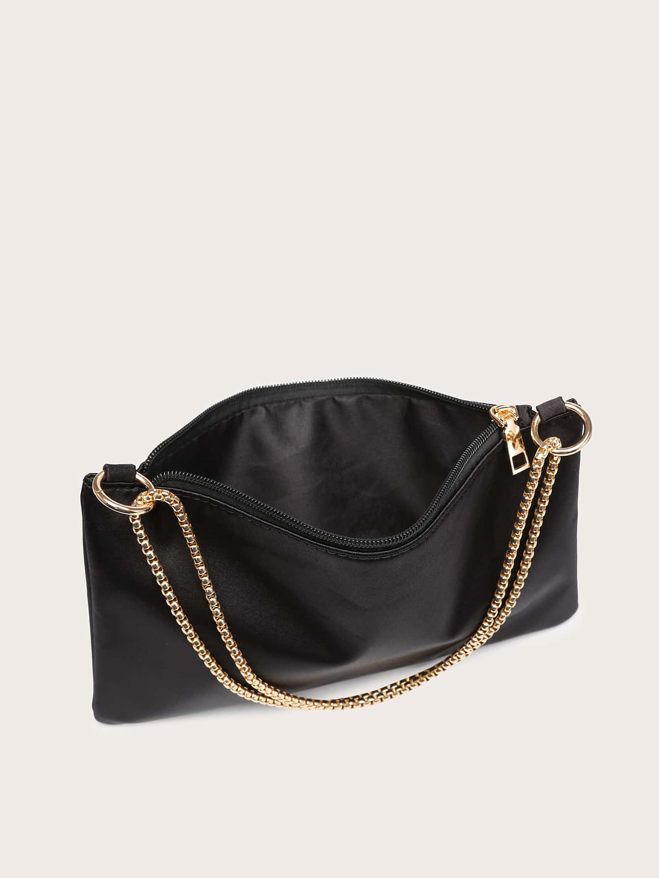 Women's Silk Satin Crossbody Evening Bag, Decorated With Rhinestones, Fashionable, Lightweight, Compact, Suitable For Parties And Outings.