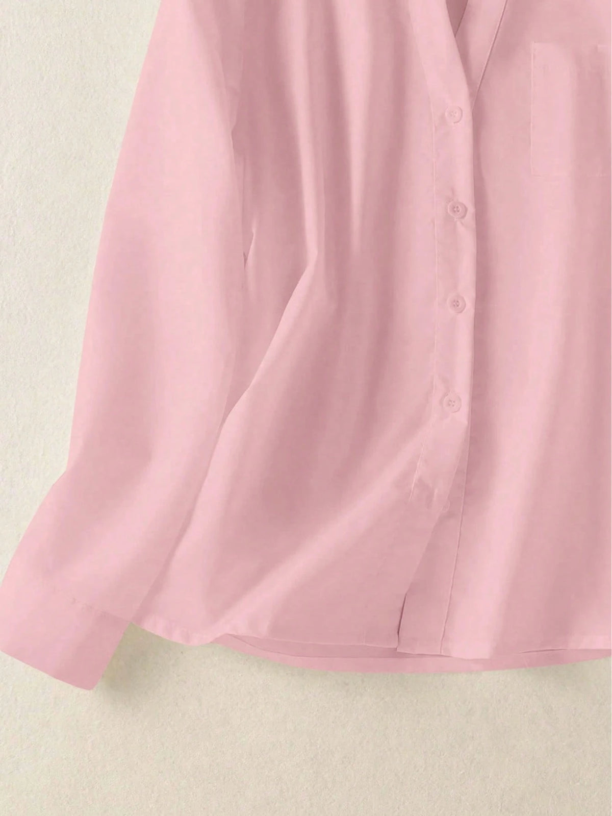 Women's Solid V Neck Button Down Shirt, Long Sleeve Casual Elegant Blouse With Pocket, Daily, Holiday, Travel, Spring Summer Fall Winter Essential