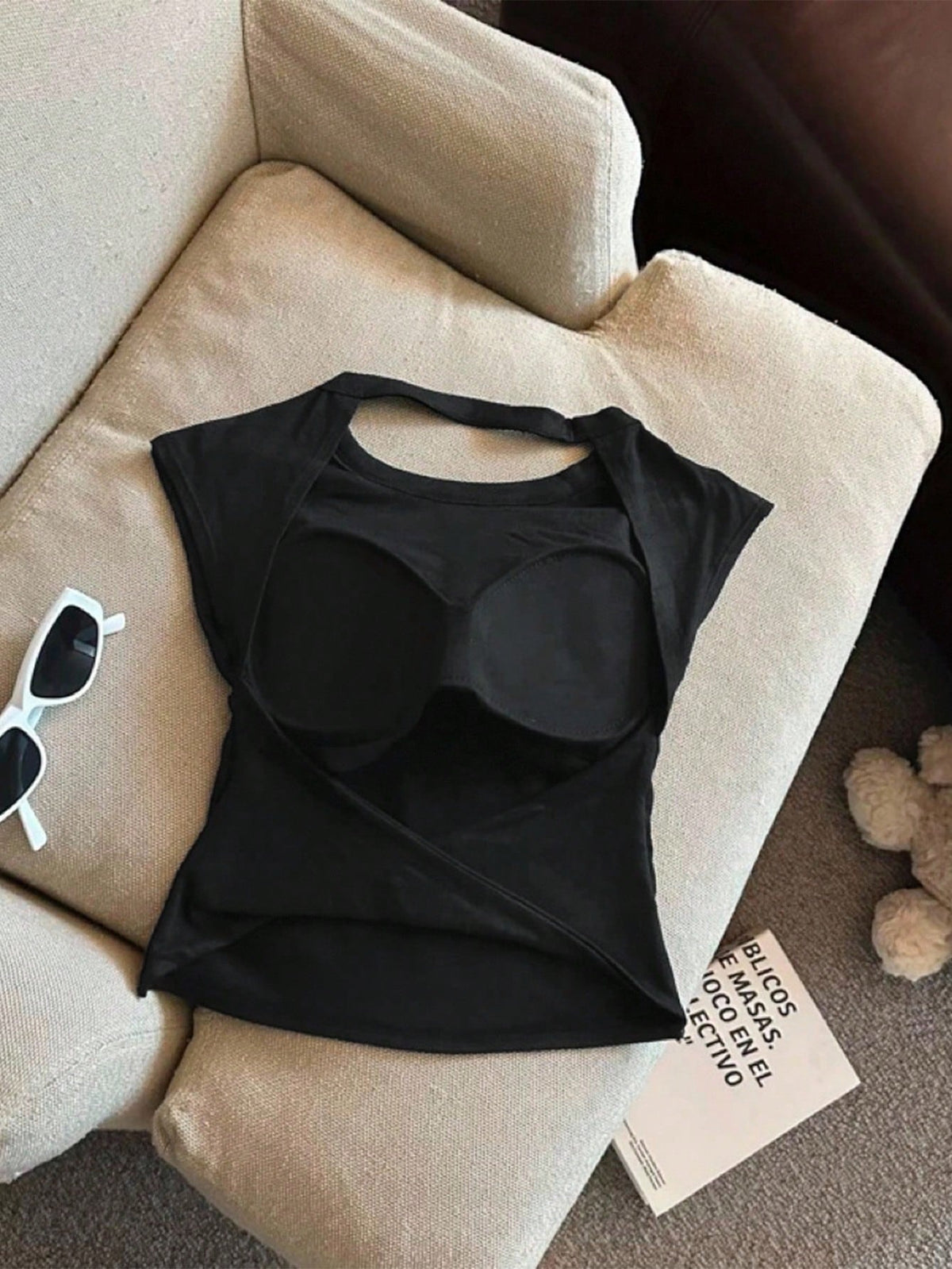 Women's Summer Solid Color Backless Casual Versatile Workout Sleeveless Tank Top