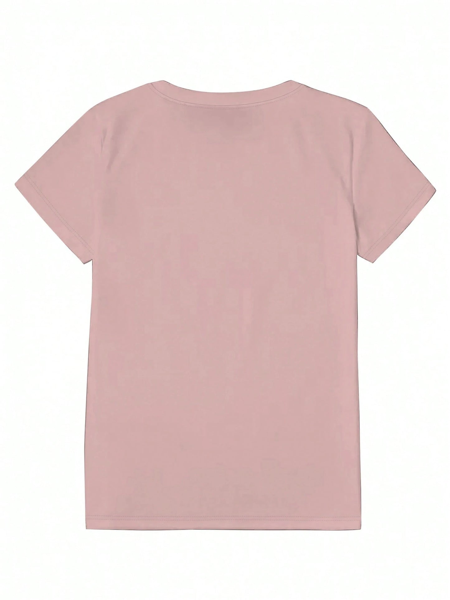Women's Vintage Western Cow Skull Floral Print Round Neck T-Shirt- Lavender Color Casual Short Sleeve Top