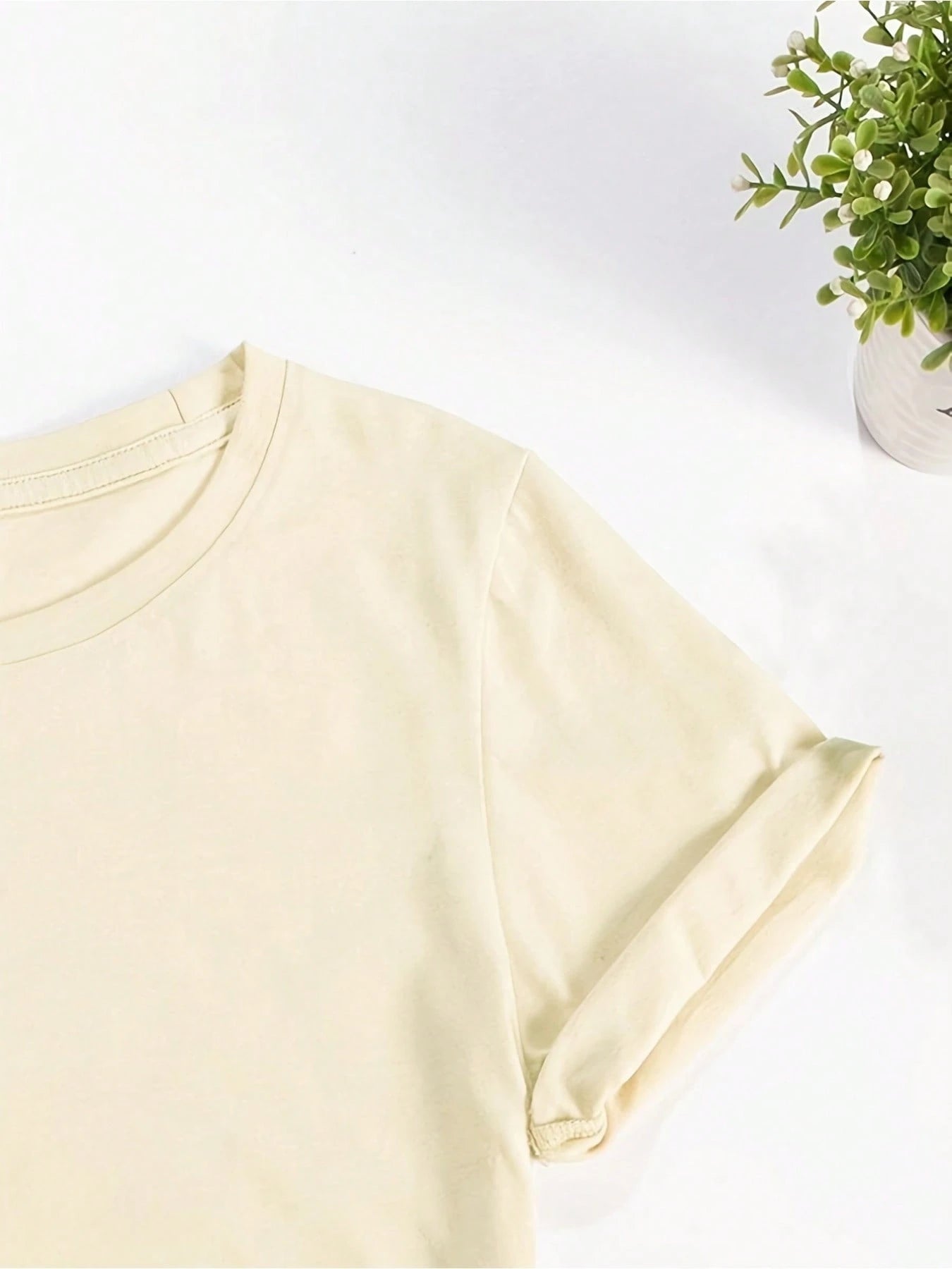 Women'S White T-Shirt- Fun Banana Decor Text, Humorous Theme, Reversible Double-Sided Pattern Print, Round Neck Regular Fit, Soft And Breathable