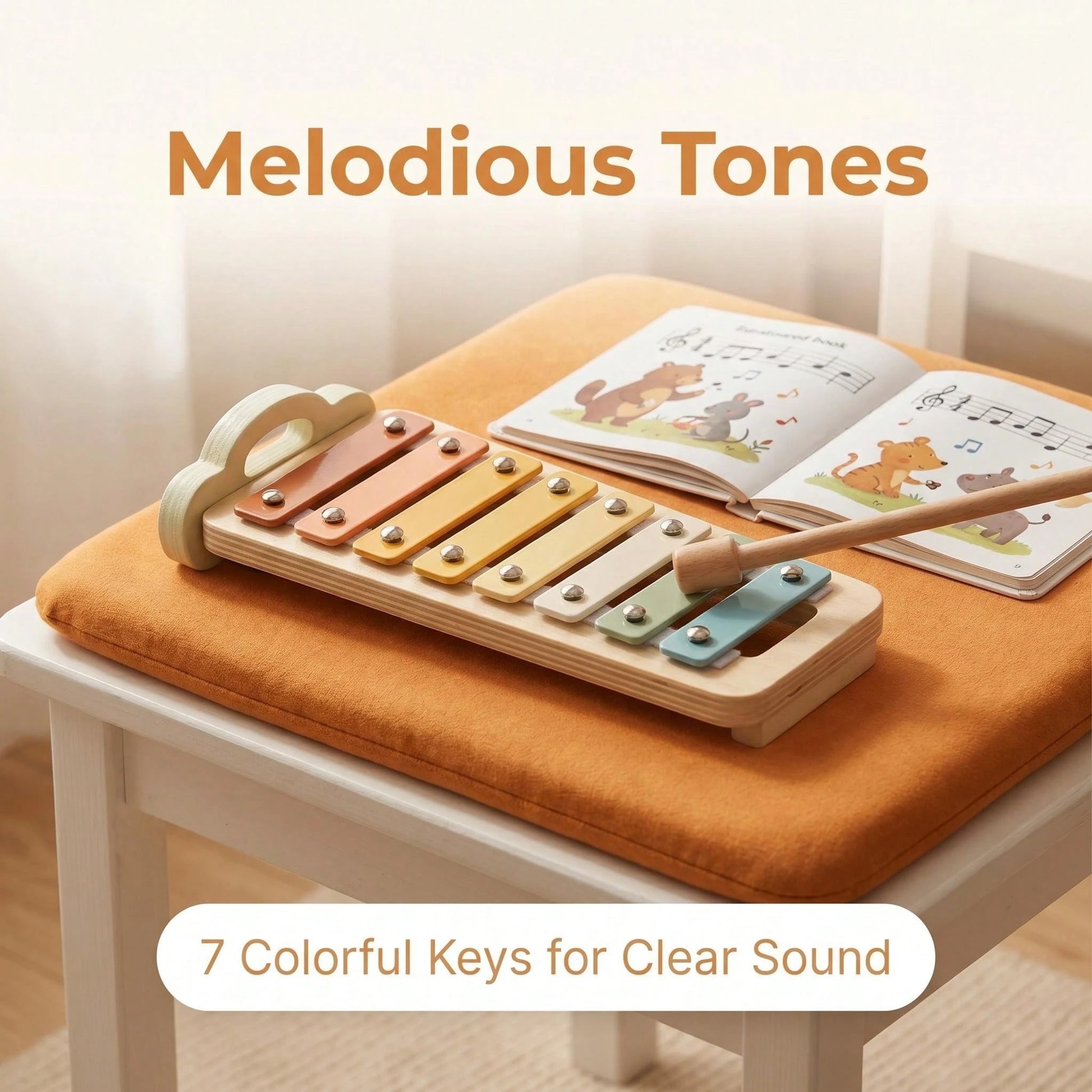 Wooden Xylophone Toy, Perfect Birthday/Christmas Gift For Kids, Musical Instrument With Mallet, Educational Sensory Toy For Toddlers