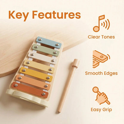 Wooden Xylophone Toy, Perfect Birthday/Christmas Gift For Kids, Musical Instrument With Mallet, Educational Sensory Toy For Toddlers