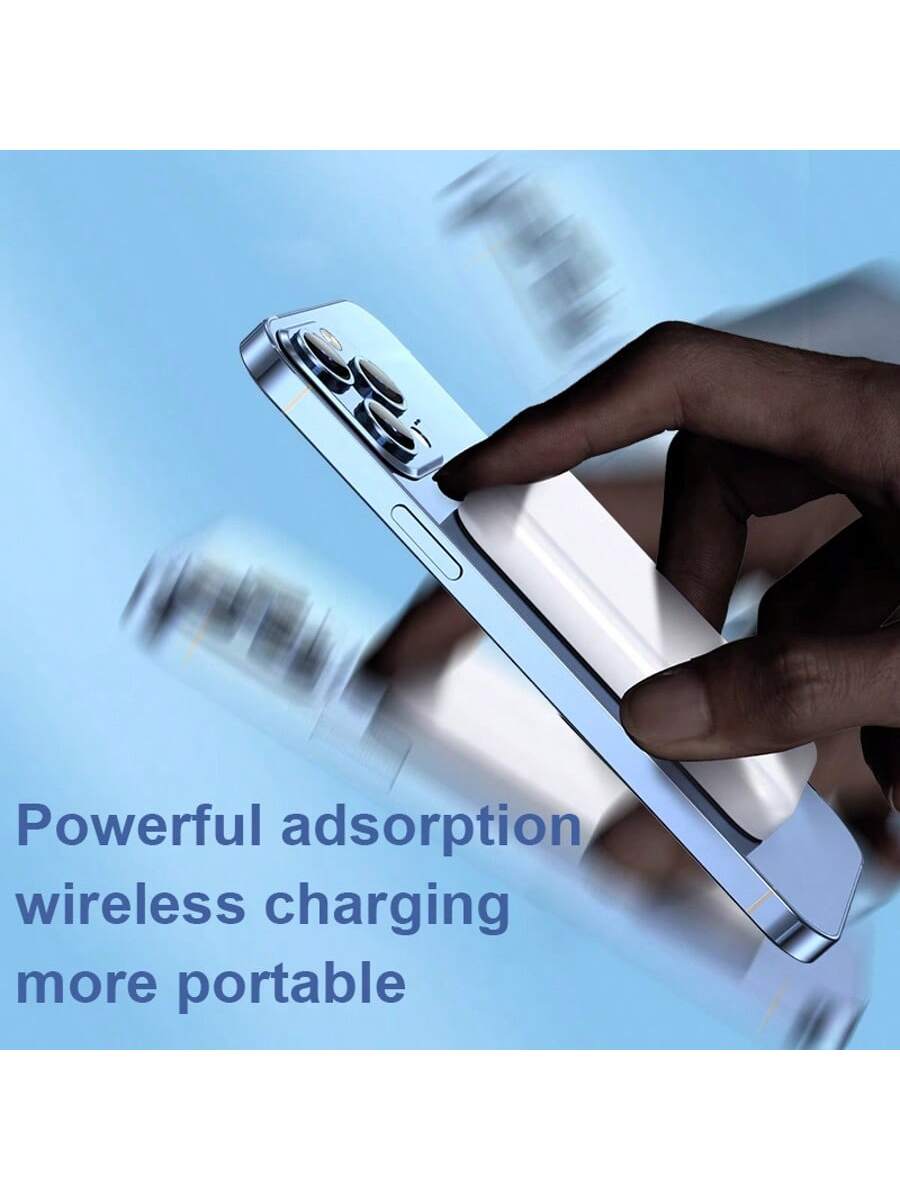 XBJ 5000/10000mAh Magnetic Wireless Power Bank, 22.5W Fast Charging Portable Magnetic Phone Charger, Mini Compact External Battery Pack Compatible With IPhone & Android Smartphones, Portable Emergency