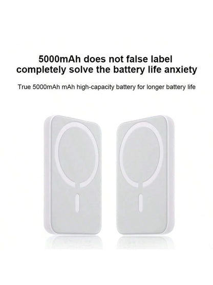 XBJ 5000/10000mAh Magnetic Wireless Power Bank, 22.5W Fast Charging Portable Magnetic Phone Charger, Mini Compact External Battery Pack Compatible With IPhone & Android Smartphones, Portable Emergency
