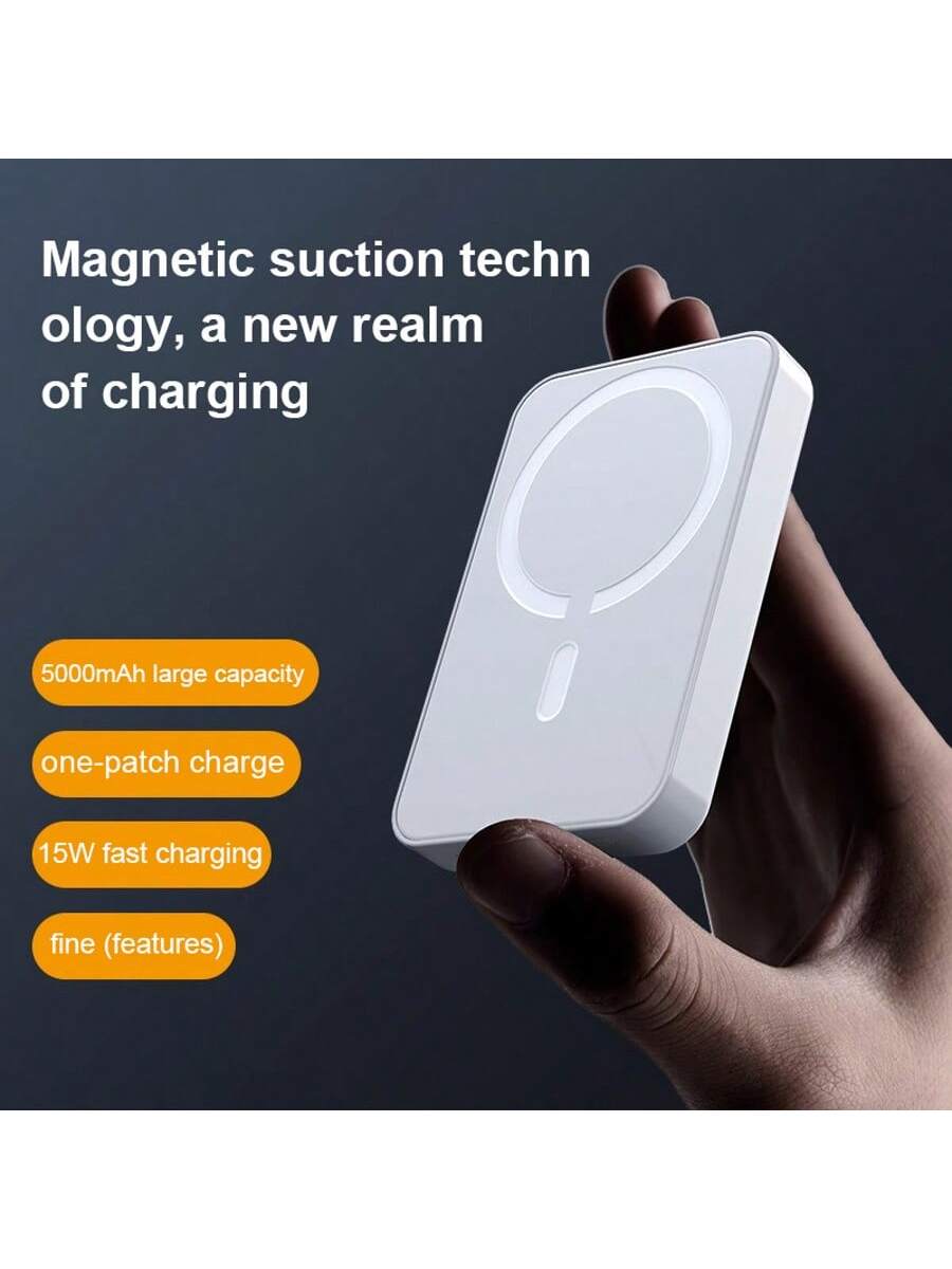 XBJ 5000/10000mAh Magnetic Wireless Power Bank, 22.5W Fast Charging Portable Magnetic Phone Charger, Mini Compact External Battery Pack Compatible With IPhone & Android Smartphones, Portable Emergency