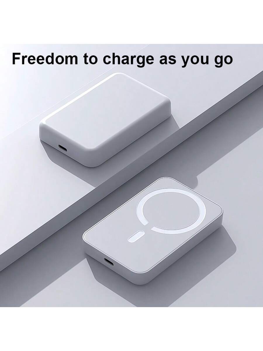 XBJ 5000/10000mAh Magnetic Wireless Power Bank, 22.5W Fast Charging Portable Magnetic Phone Charger, Mini Compact External Battery Pack Compatible With IPhone & Android Smartphones, Portable Emergency