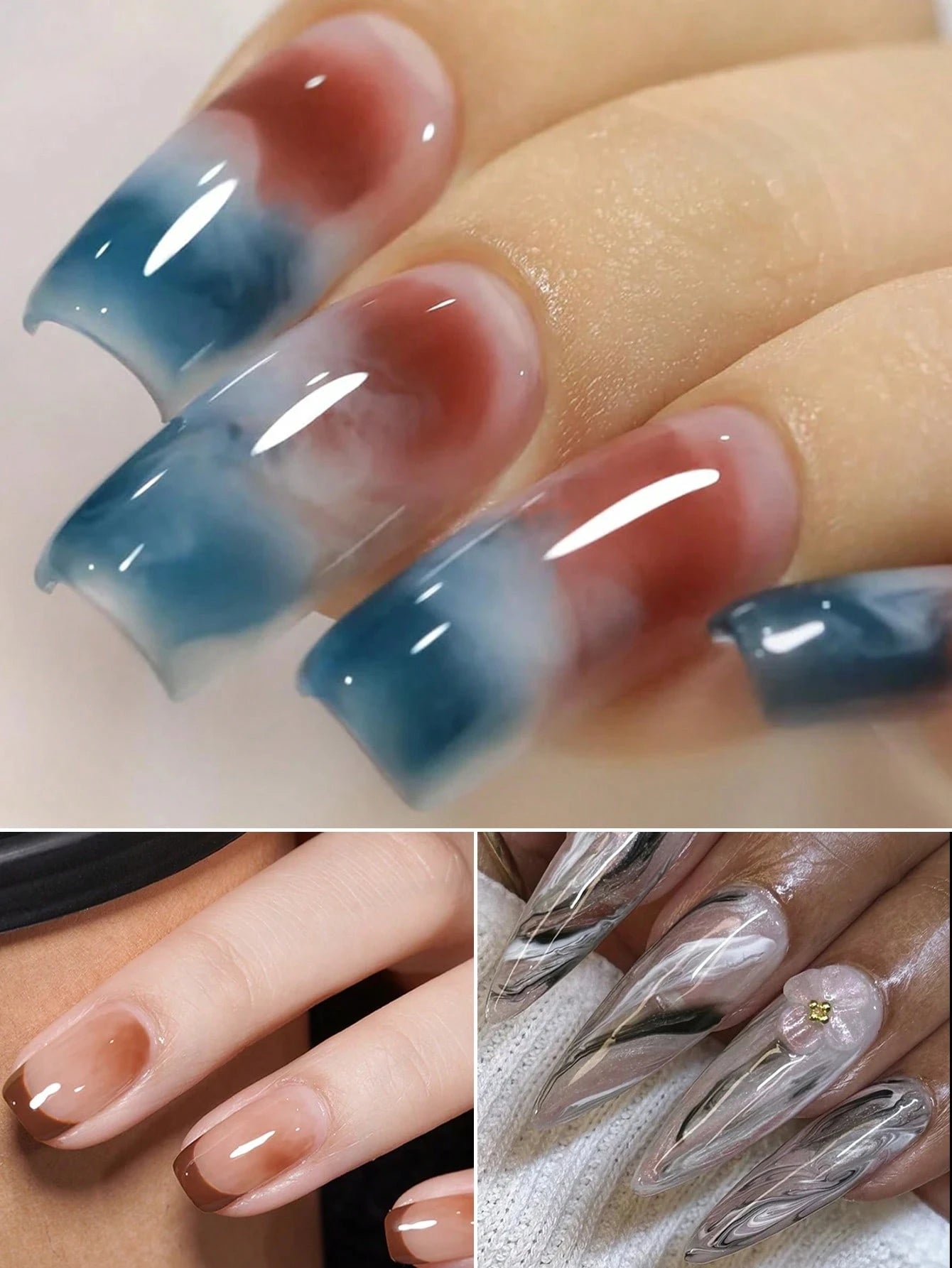 XEIJAYI 1pc 15ml UV LED Nail Polish- Protein Marble Watercolor Flower Printing Immersion Nail Polish, Suitable For Home Salon Nail Polish DIY