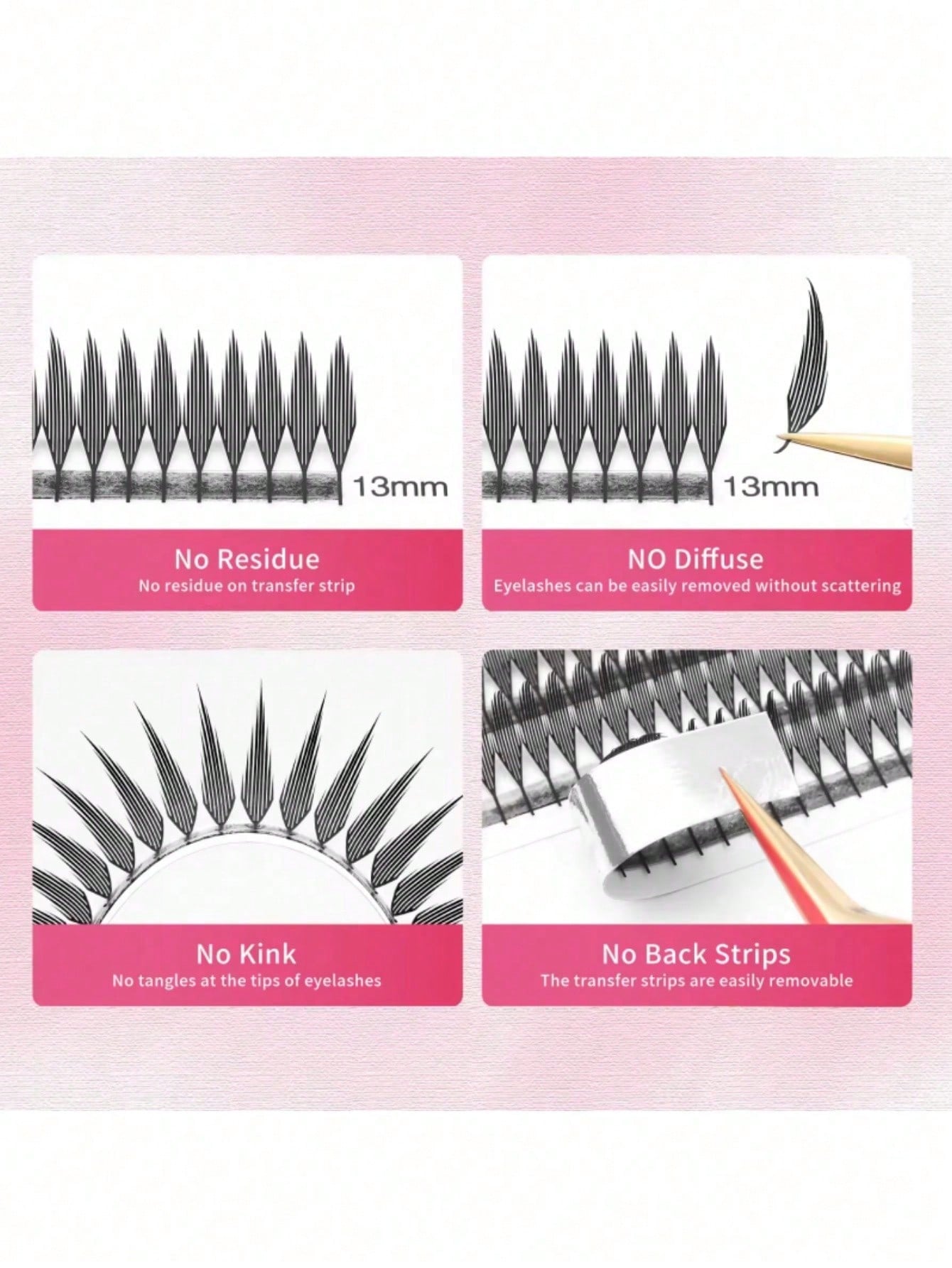 XIUSUZAKI 12-Row Manga Pointed Automatic Fan Pre-Made Grafting Eyelashes, Single-Strand Dense False Eyelashes For Cosplay
