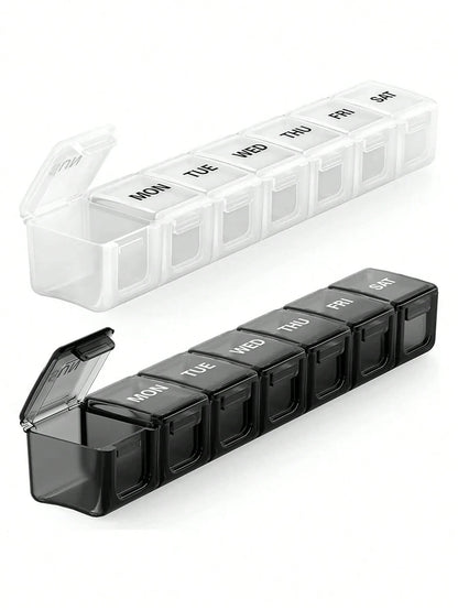 XL Weekly Pill Organizer, 7 Day Large Pill Box, Extra Large Daily Medication Organizer, Travel Pill Container, Pill Holder