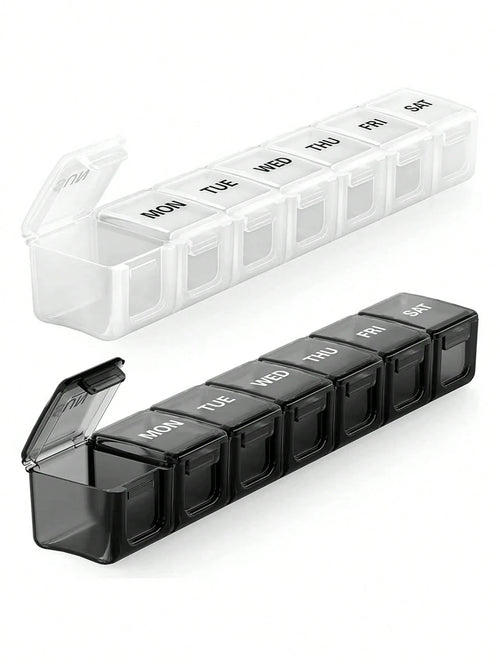 XL Weekly Pill Organizer, 7 Day Large Pill Box, Extra Large Daily Medication Organizer, Travel Pill Container, Pill Holder